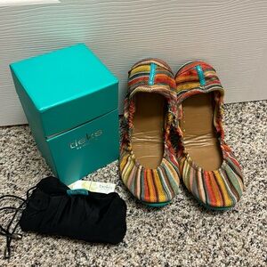 Tieks size 10 sunset stripe